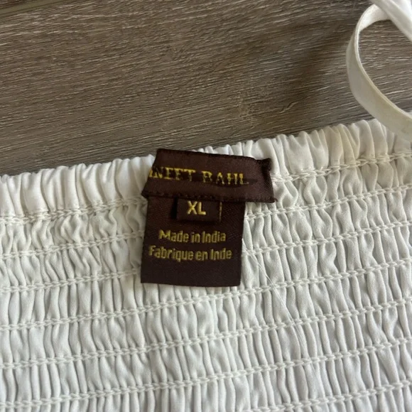 Anthropologie Vineet Bahl White Floral Cutwork Midi Dress - Size: XL - Picture 4 of 14